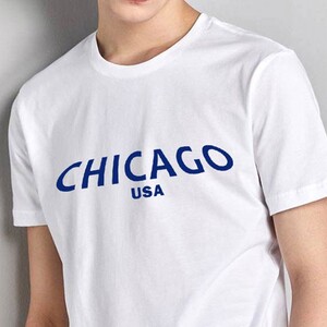 시카고 빅사이즈 단체티 유니폼 커플티 라운드 티셔츠