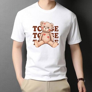 키스 곰 빅사이즈 단체티 유니폼 커플티 라운드 티셔츠