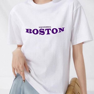 보스턴 빅사이즈 단체티 유니폼 커플티 라운드 티셔츠