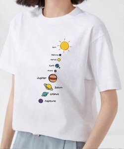 태양계 빅사이즈 단체티 유니폼 커플티 라운드 티셔츠